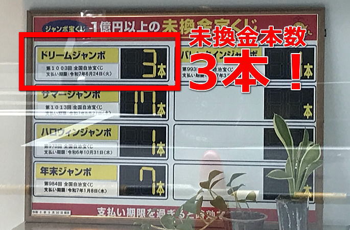 能登半島地震被災地支援 ドリームジャンボ宝くじ2024の未換金本数